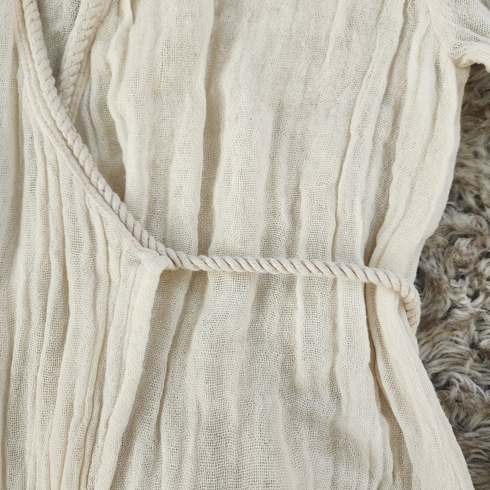 Free People Jen's Pirate Booty Casablanca Ruffle Duster Natural Ivory Size XS/S - Picture 9 of 16